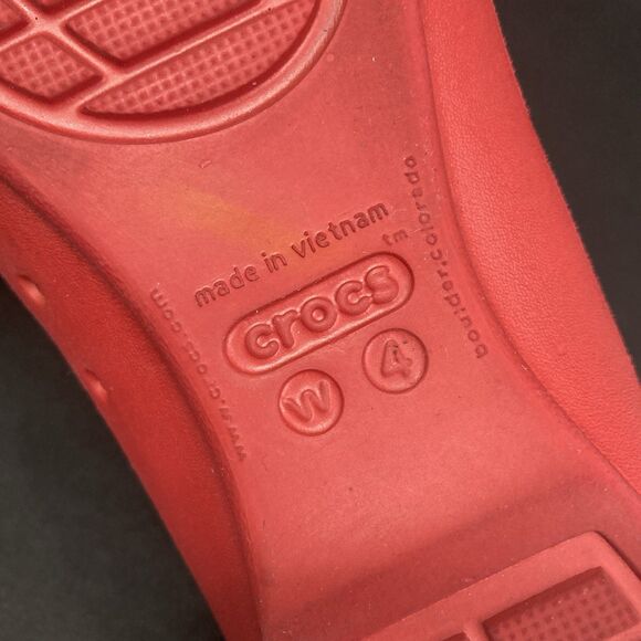 Crocs Gianna Ballet Flats - Women's Size 4 - Crimson Red - Slip-Ons - Picture 6 of 6